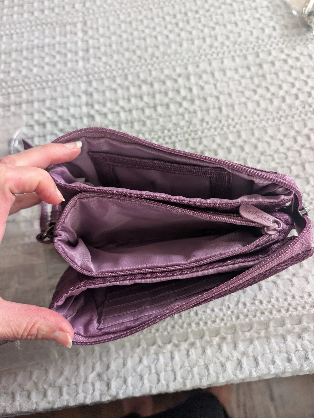thirty-one Quilted Purple Wristlet Clutch